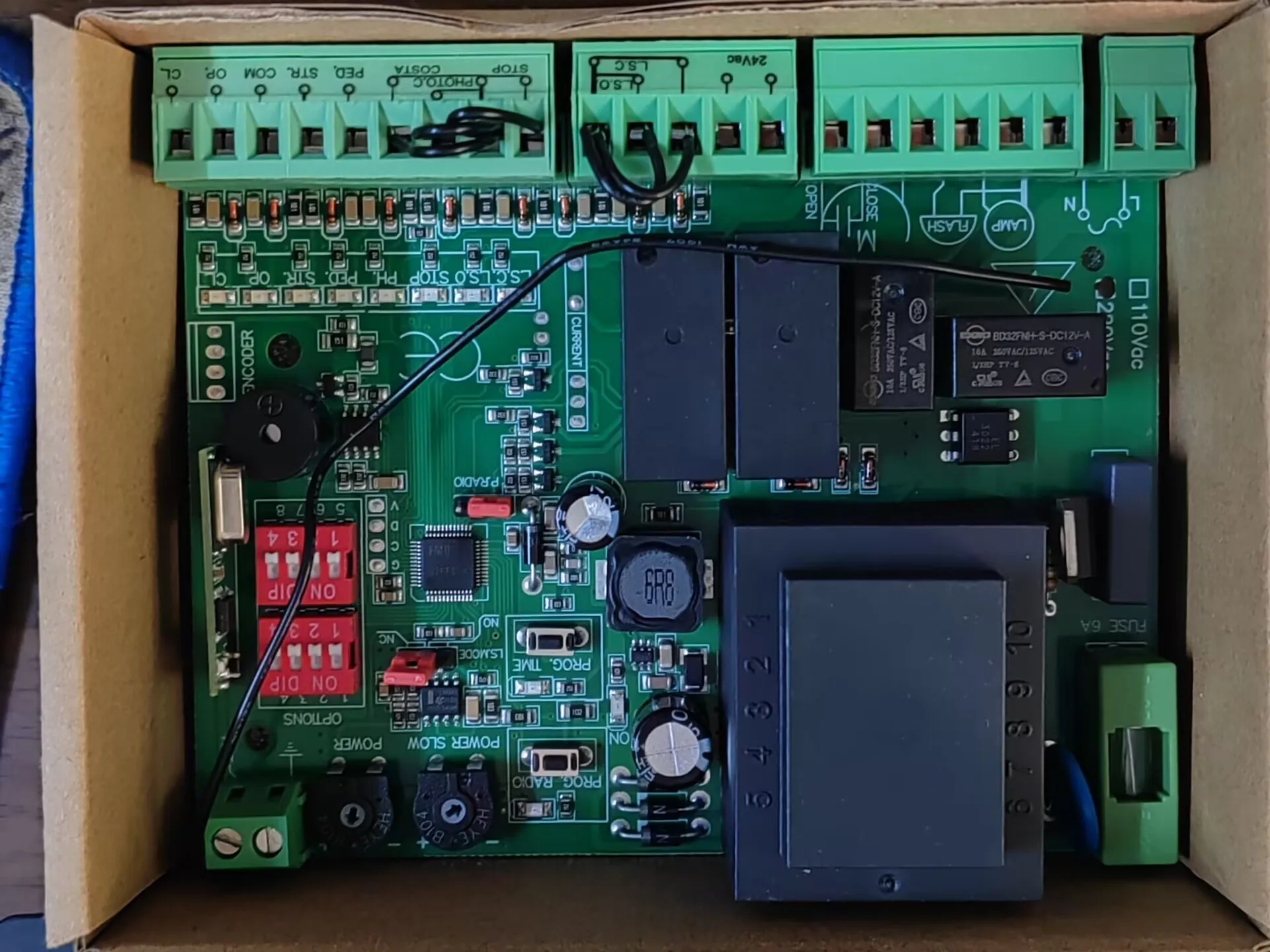 110v ou 220vac profissional portão deslizante controlador de porta de garagem receptor código de rolamento cartão de placa abridor de portão de controle remoto