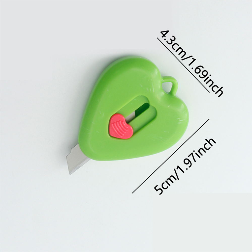 Универсальный нож в форме сердца с цветной схемой Macaron, милый и полезный мини-нож для распаковки упаковок