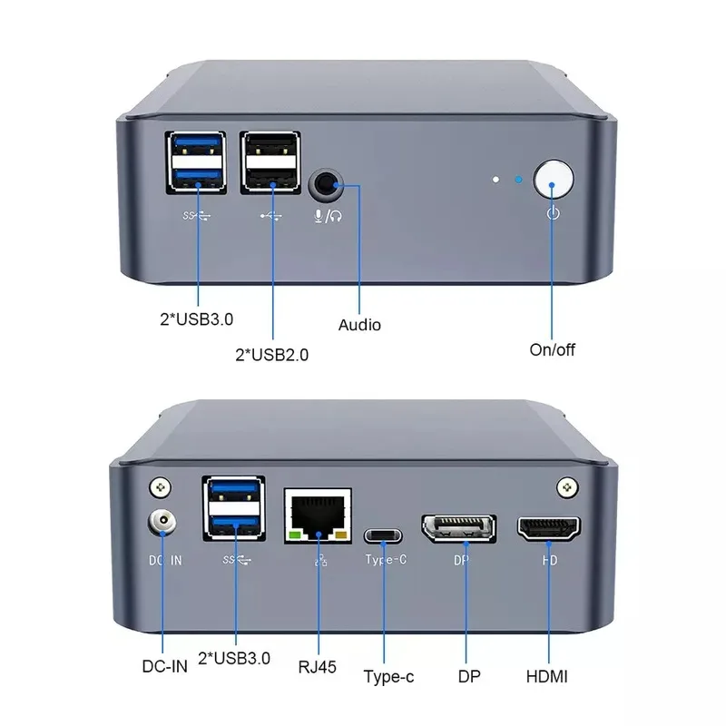 New 11th Mini PC Core I7 1165G7 I5 1135G7 I3-1115G4 Gamer Pc 3x4K@60GHZ HTPC NUC Thundbolt 4 DDR4 NVME Office Mini Computer