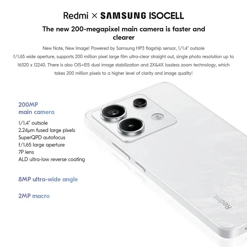 จอแสดงผล 1.5 K ขนาด 200 MP กล้อง OIS 3100 mah