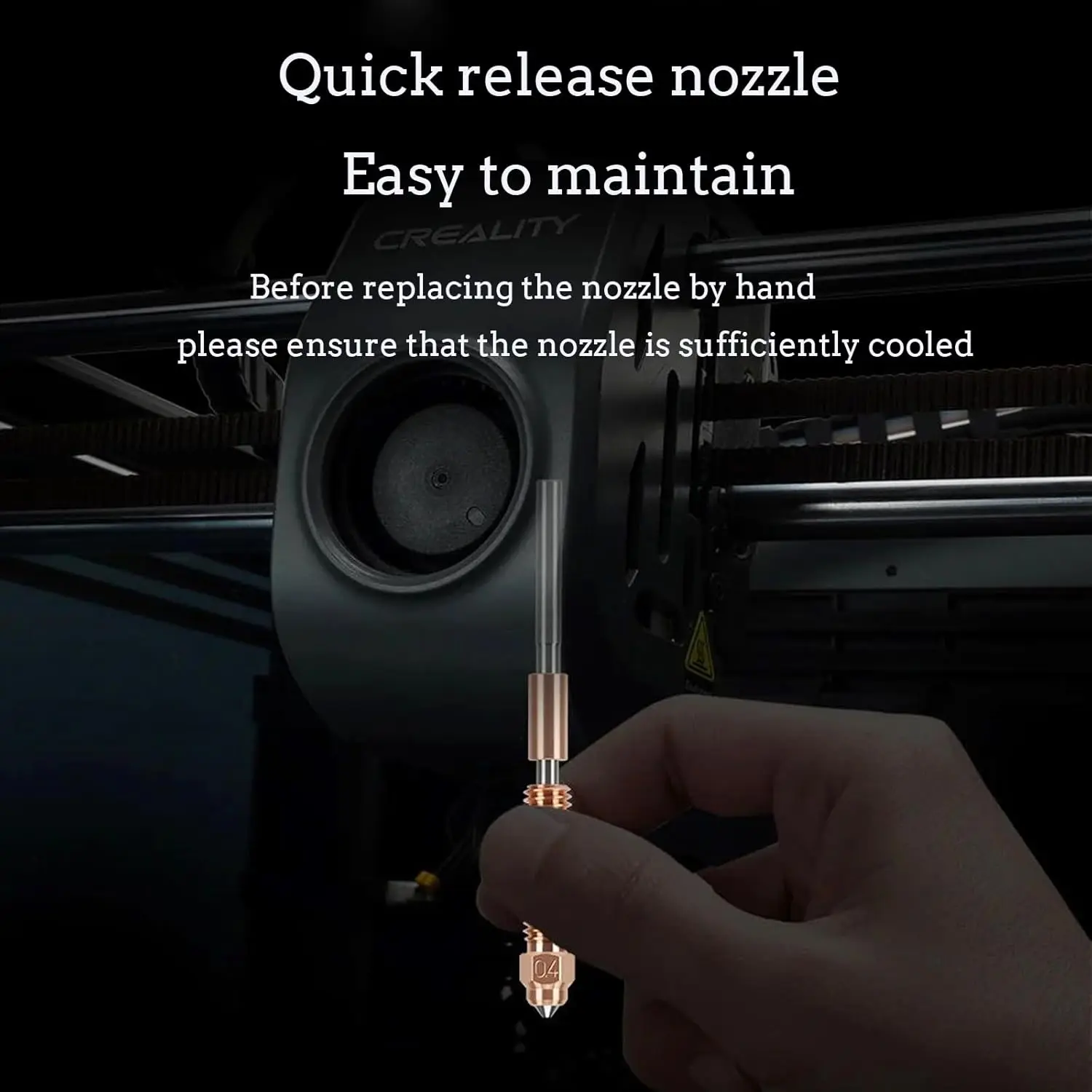 Creality K1C Nozzle Unicorn Quick-Swap Nozzle Kit 0.2/0.4/0.6/0.8/1.0mm Hardened Steel High-Speed Nozzles for K1C/Ender V3