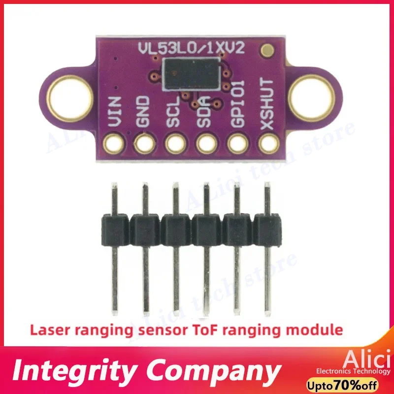10PCS VL53L0XTime-of-Flight (ToF) Laser Ranging Sensor Breakout 940nm GY-VL53L0XV2 Laser Distance Module I2C IIC 25MM*10