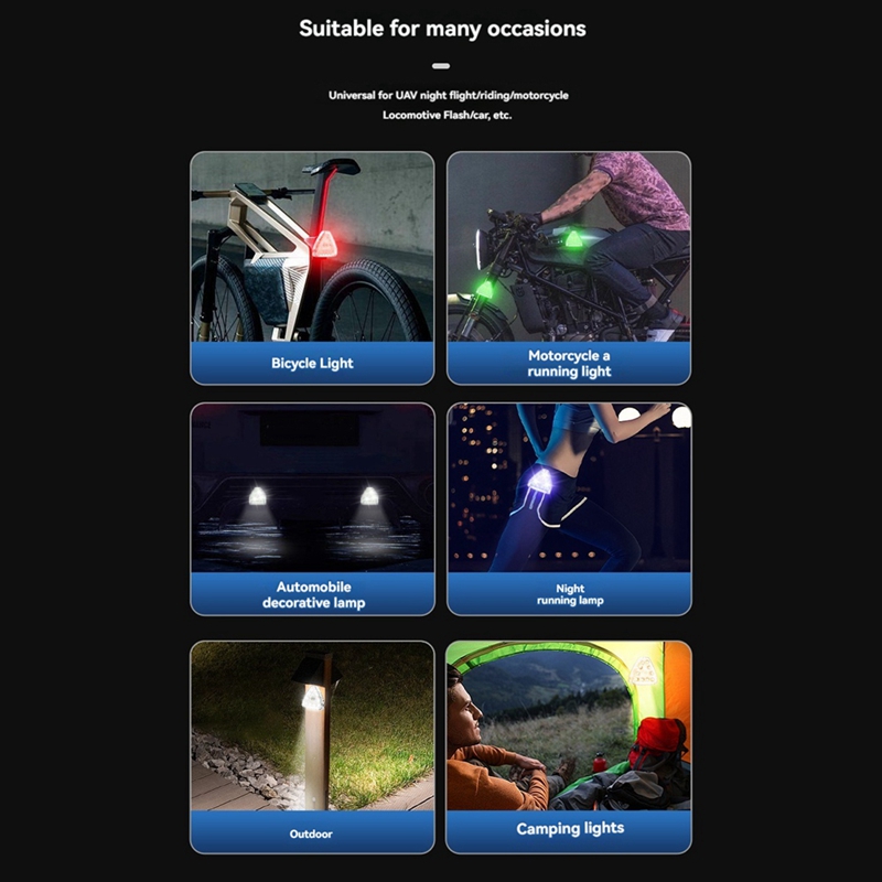 ミニワイヤレスLEDストロボライト,USB充電,防水,防塵,ドローン,車,トラック,自転車,ボート