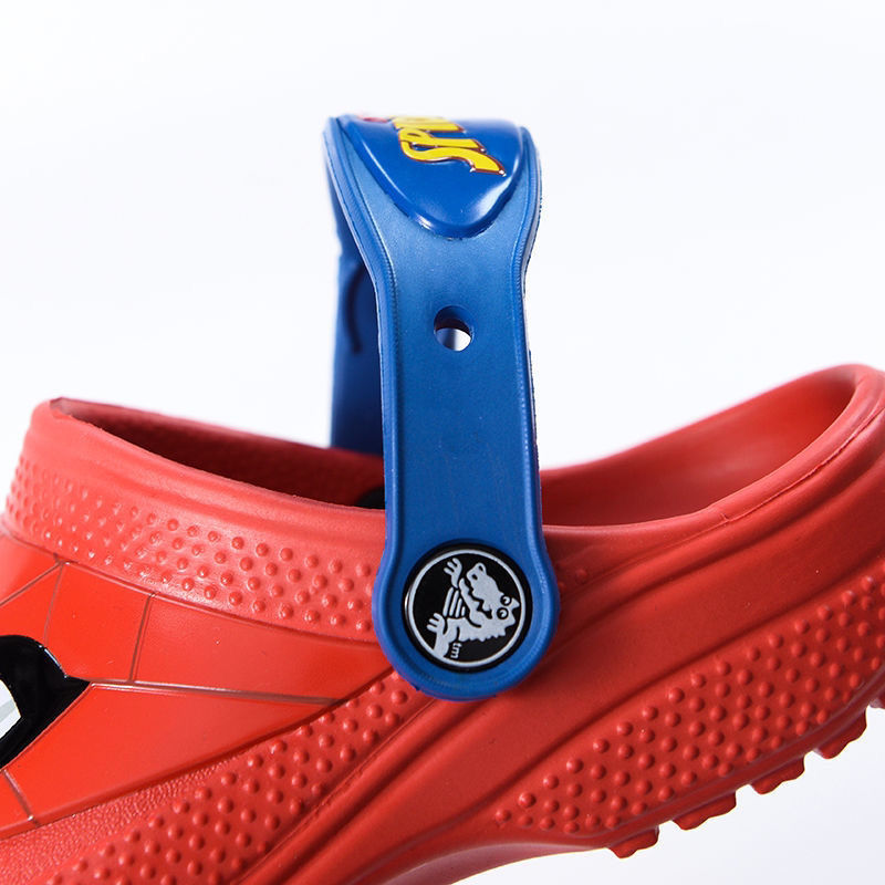 Sandalias de dibujos animados, zapatillas rojas para niños y niñas, zapatos informales de playa, zapatos de playa transpirables de gelatina para jardín, zapatos de playa de EVA calados, talla 25-35