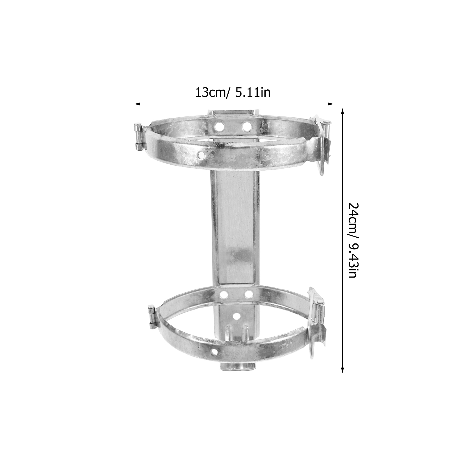 Staffa per estintore da 2 pezzi Supporto per montaggio a parete in acciaio inossidabile Attrezzatura di sicurezza per ufficio domestico resistente Design per risparmiare spazio