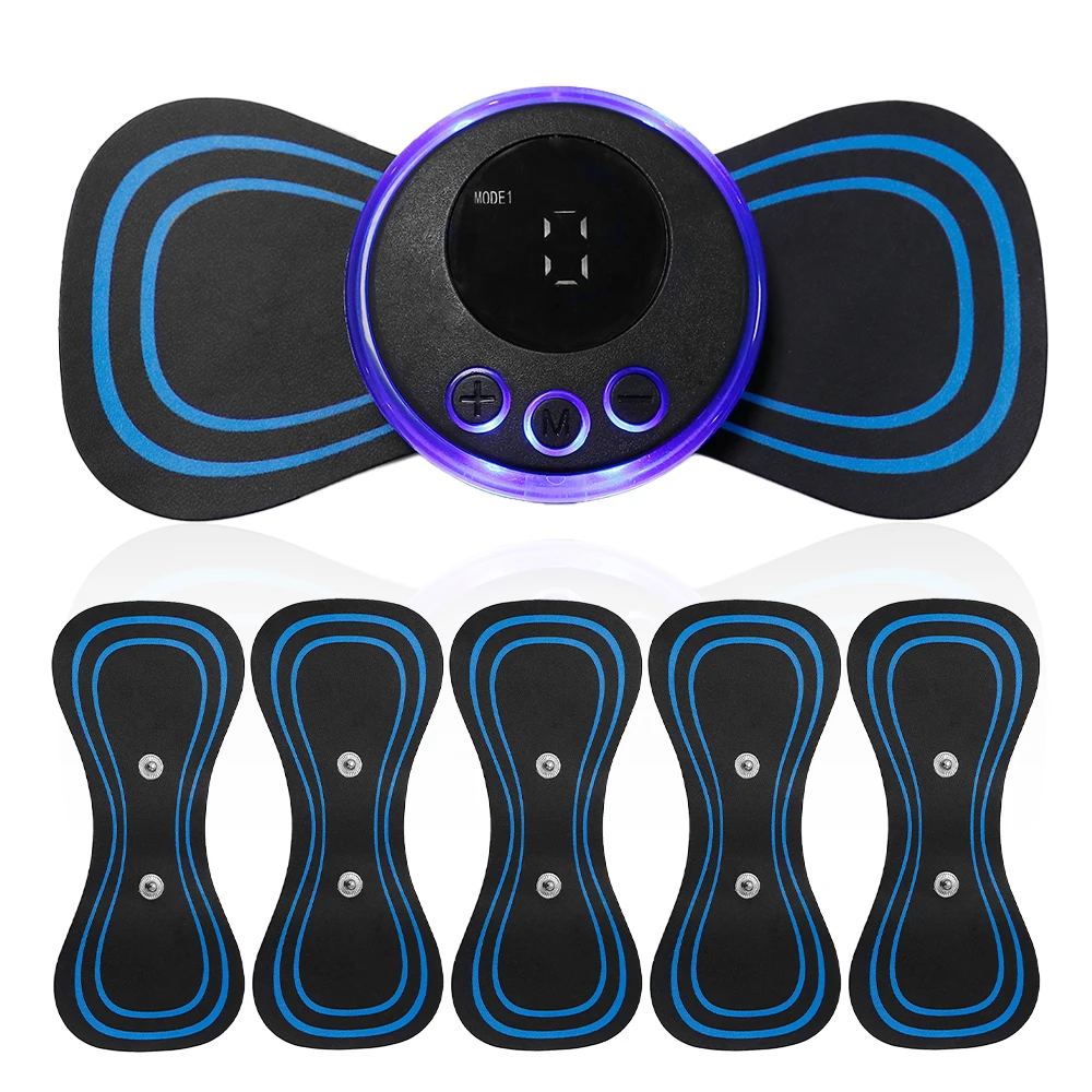 EMS Mini Collo Massaggiatore Impulso Elettrico Portatile Patch di Massaggio Cervicale 8 Modalità 19 Livelli Stimolatore Muscolare Rilassa Strumento di Sollievo Dal Dolore