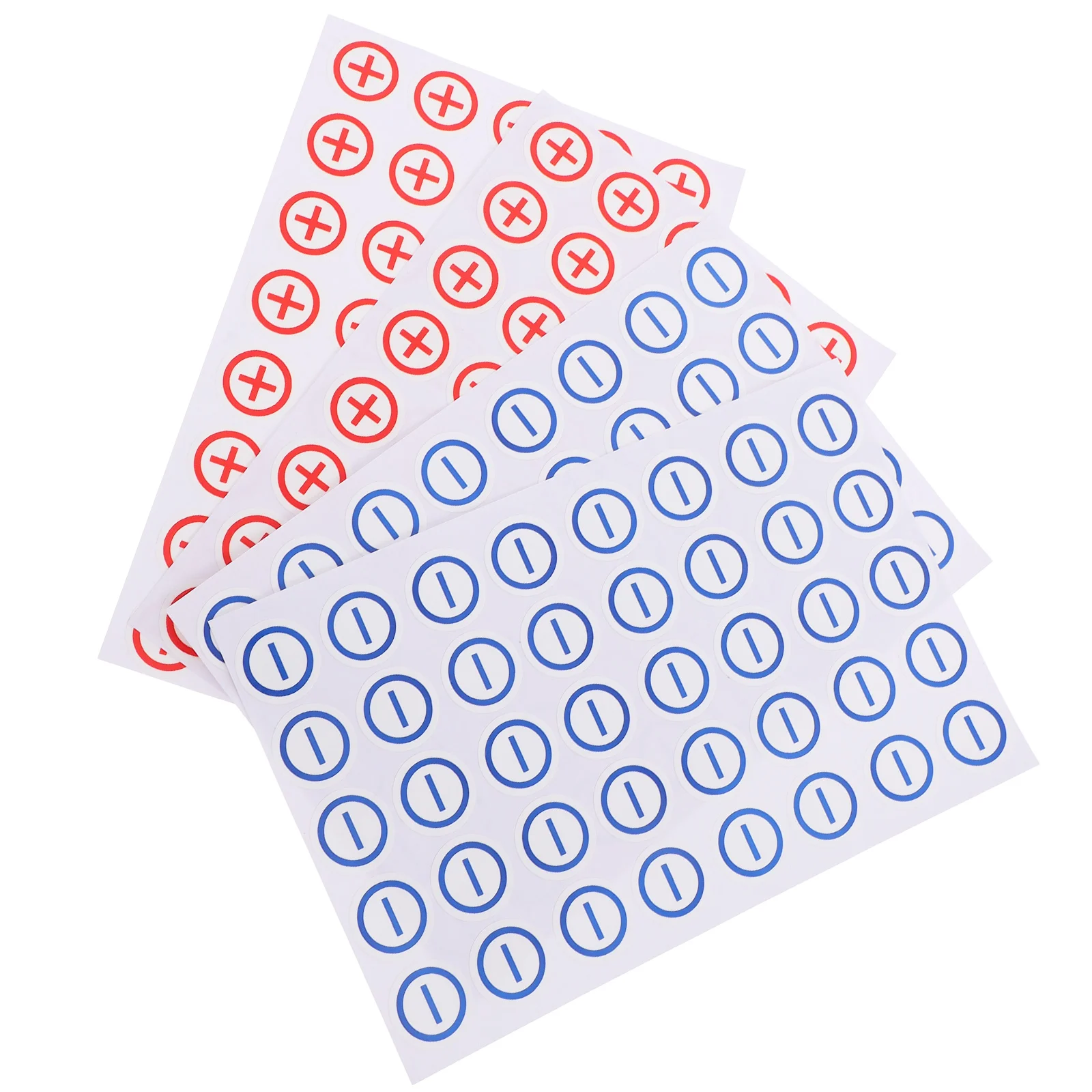 4 Sheets Polarity Labels Electrical Machines Safety Stickers Warning Signs Roadway Traffic Signal Round Markings