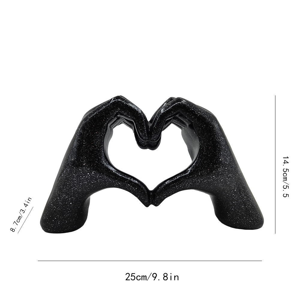 Golden Gesture Decoration, Love Finger Statue Modern, Modern Art Sculpture Personalized Finger Home Decoration