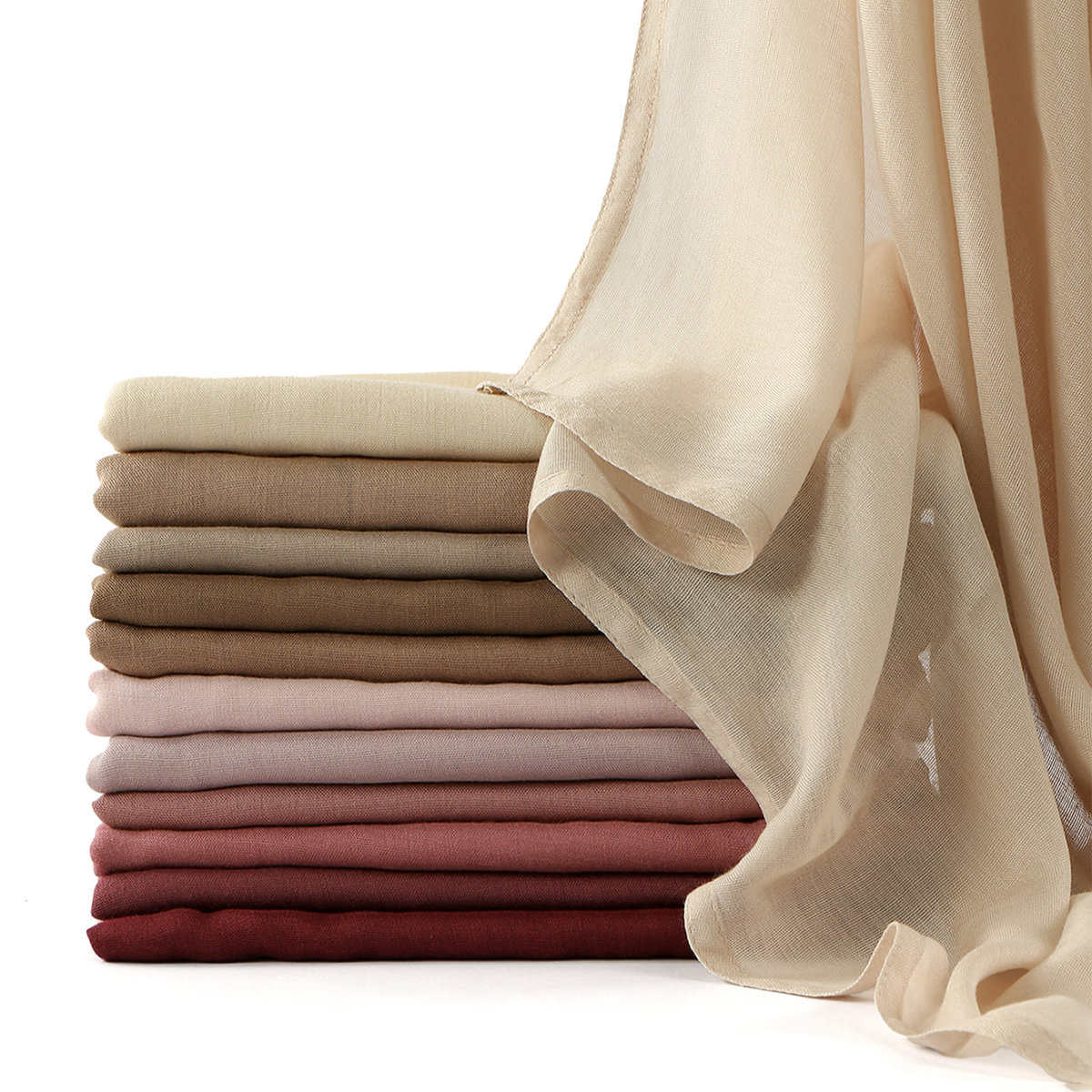 185*75 cm Moslim Modale Hijab Rayon Katoenen Sjaals Voor Vrouwen Dunne Effen Sjaal Big Size Hoofddoek Islamitische tulband Hoofdband