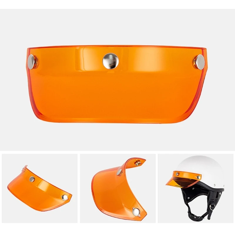 H3CE Universal 3 Nút Chụp Visor Flip Up Wind Shield Chống Tia UV Cho Mũ Bảo Hiểm Mô Tô