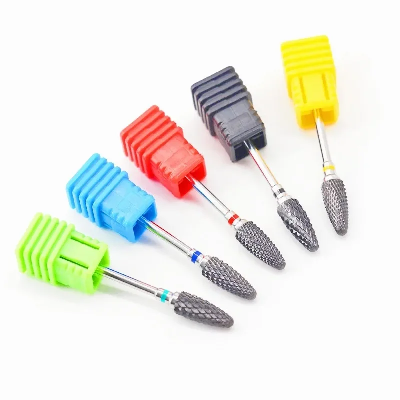 5 szt. Ø2,35 x 6 mm wiertła z węglika wolframu 3/32 cala z chwytem do narzędzi obrotowych do polerowania dentystycznego wiertła do paznokci