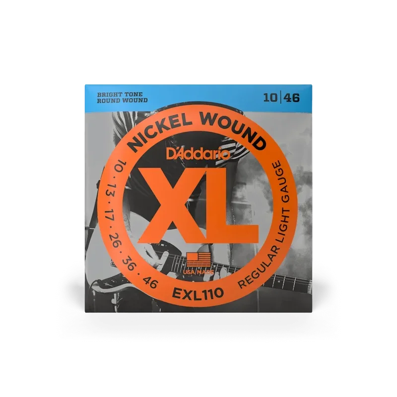 Cuerdas de guitarra eléctrica de níquel EXL110, 10-46, entonación perfecta, sensación constante, durabilidad confiable para accesorios musicales de 6 cuerdas