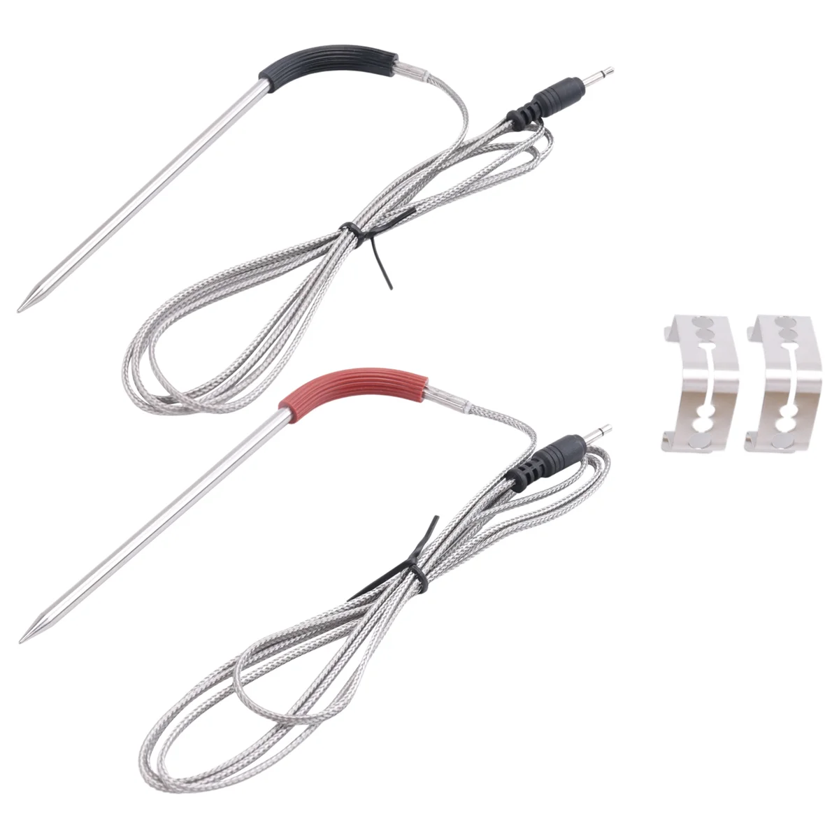 A72P 2-Pack Repalcement Meat Probe for Grill and Smoker,Temperature Probe with Probe Clip Accessories