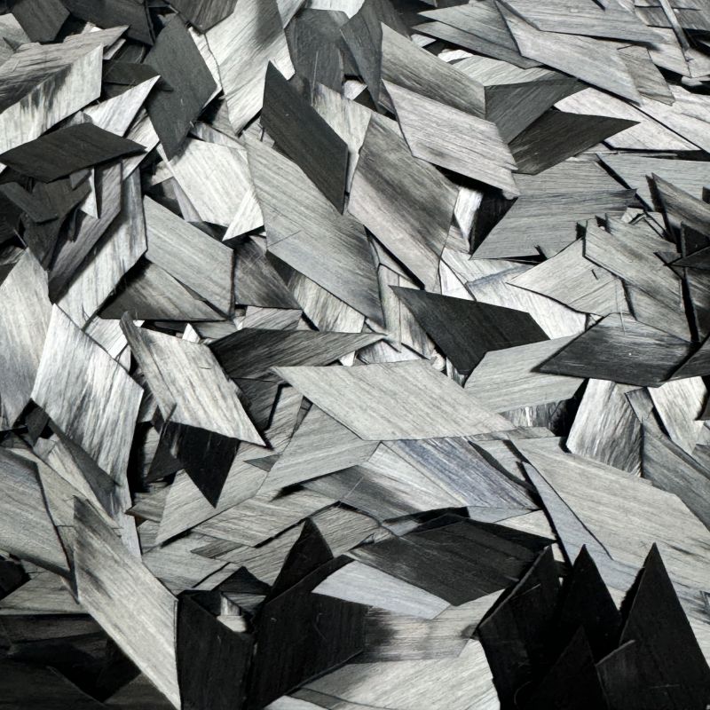 Flake Forged Carbon Diamond Shaped Carbon Fiber Short Cut 42mm Size Carbon Fiber Forged Grain Raw Material