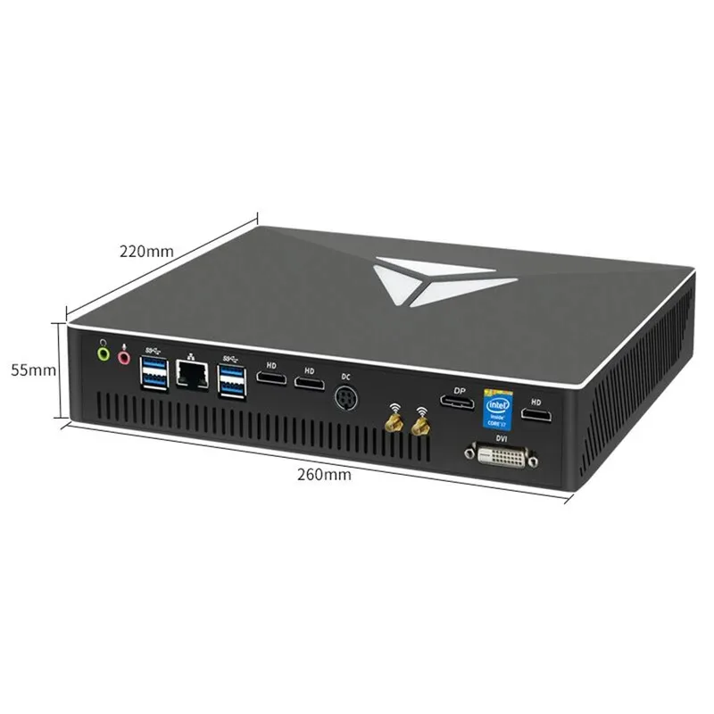 I-ntel Core I9-10900Fmini Pc 10 núcleos Max 64GB RAM DDR4 Pequeno Host 4USB3.0 Process de execução de alta velocidade Computador de mesa para jogos