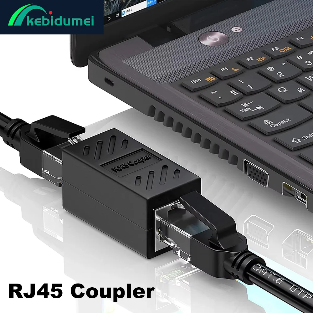 Kebidumei RJ45 Coupler Network Cable Extender 1000Mbps CAT5 CAT6 Ethernet Cable Extender Ethernet LAN Splitter Connector Adapter