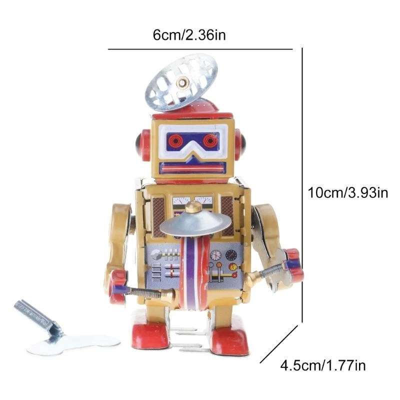 U13Fおもちゃごとのロボットドラマークラシッククラシックワインアップおもちゃを大人と十代の若者たち