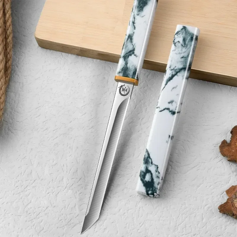 Couteau de cuisine de haute dureté, couteau à fruits de poche Portable tranchant, couteau à désosser avec fourreau pour la cuisine