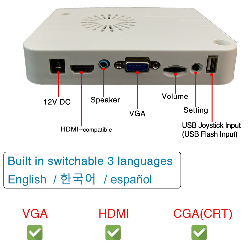 5000 Trong 1 Pandora Saga Hộp DX Plus Chơi Game Tay Cầm Jamma Mainboard PCB Joystick Bartop Tủ Máy HDMI VGA CGA CRT