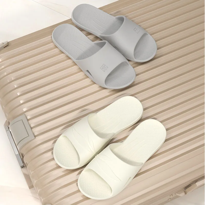 Verão novo dobrável casa moda chinelos de viagem do hotel portátil slides antiderrapante casa de banho uso convidado sapatos planos das mulheres dos homens