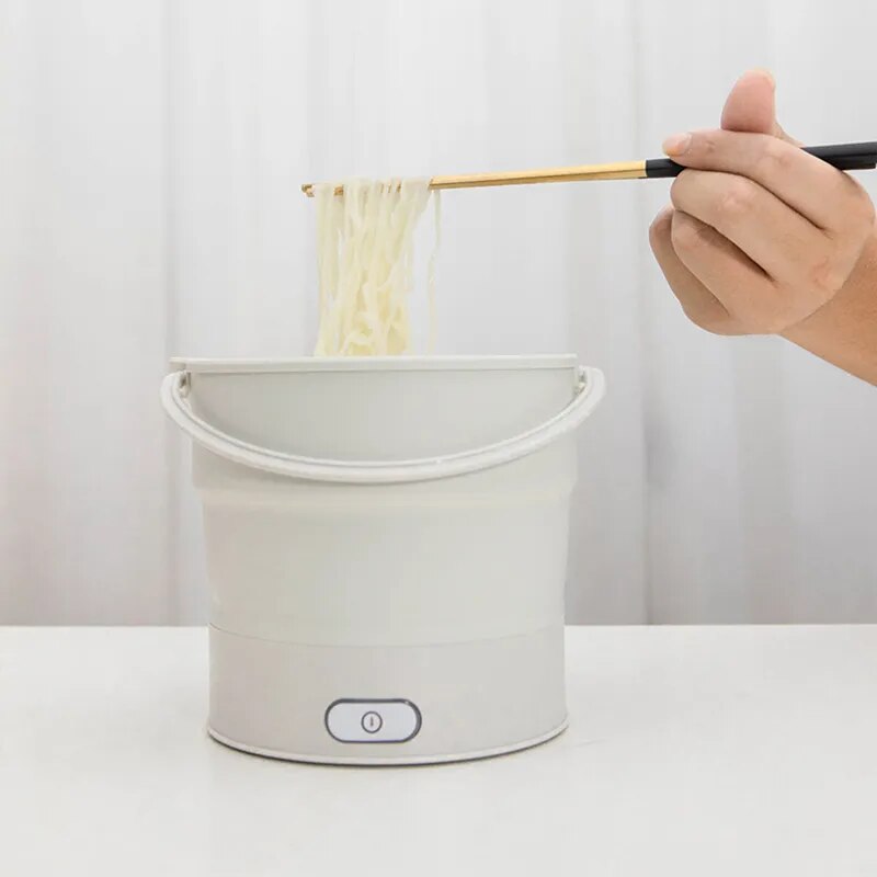 Fornello elettrico pieghevole 220V Mini multifunzione Hot Pot Food Steamer Cooking Machine per dormitorio Noodle Cooker per i viaggi