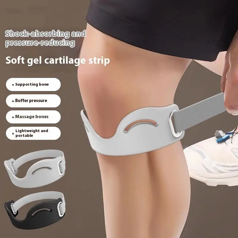 1/2 pçs silicone patela tendão joelho cintas flexível leve joelho suporte protetor respirável elástico