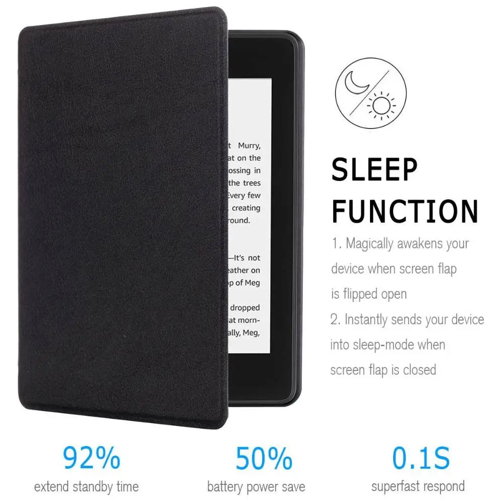 Kindle paperwhite用PUレザー保護ケース,スマートマグネットカバー,超スリム,1, 2, 3