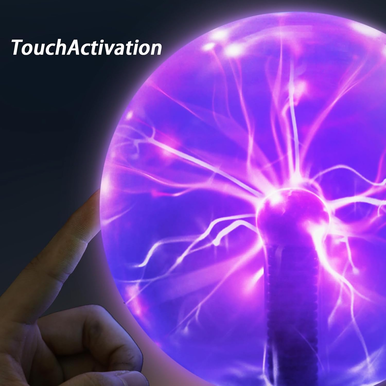 Luz de bola de plasma, lâmpada de bola de plasma piscante 15cm, bola de plasma mágica sensível ao toque e som para quarto, decoração, festa