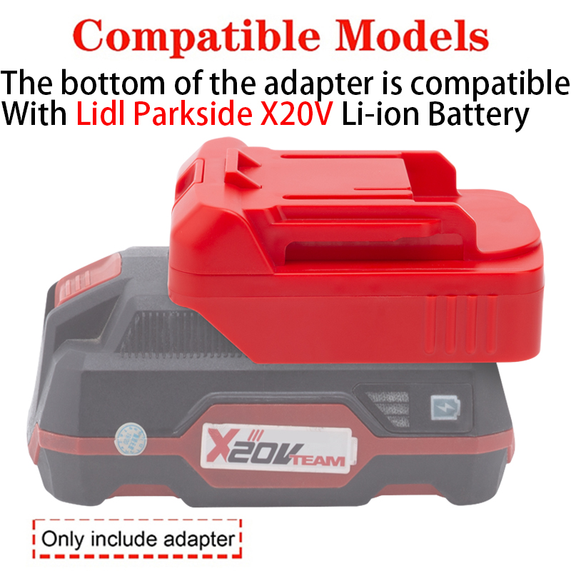 バッテリーコンバーターマキタツール用 Lidl Parkside X20V リチウムイオンバッテリーアダプターと互換性あり (ツールとバッテリーなし)