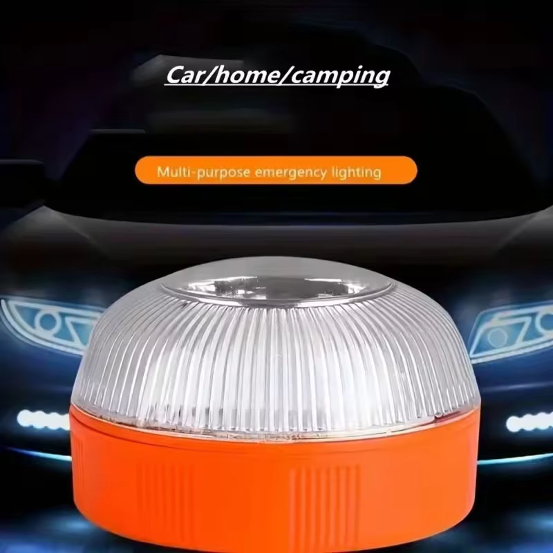 Led Car Emergency Light Flashing Warning Lamp Magnetic Induction Road Accident Light Portable Strobe Warning Light