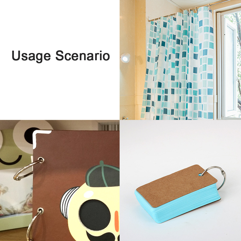 100 個金属リングバインダー DIY アルバムサークルルーズリーフブックフープオープニングオフィス製本用品フォトアルバム 15/20/25/30/35/43 ミリメートル