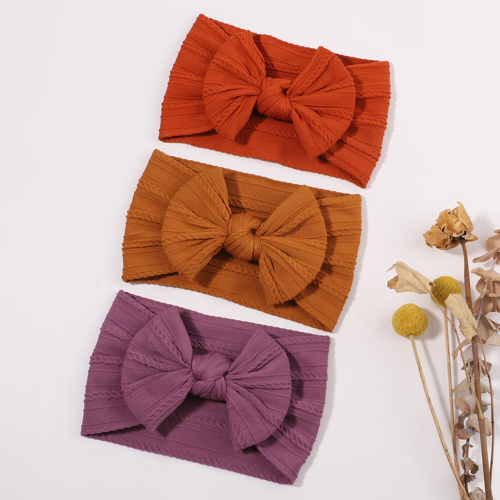 1pc listra bowknot bebê bandana cor sólida macio elástico crianças headwrap bebê meninas acessórios para o cabelo