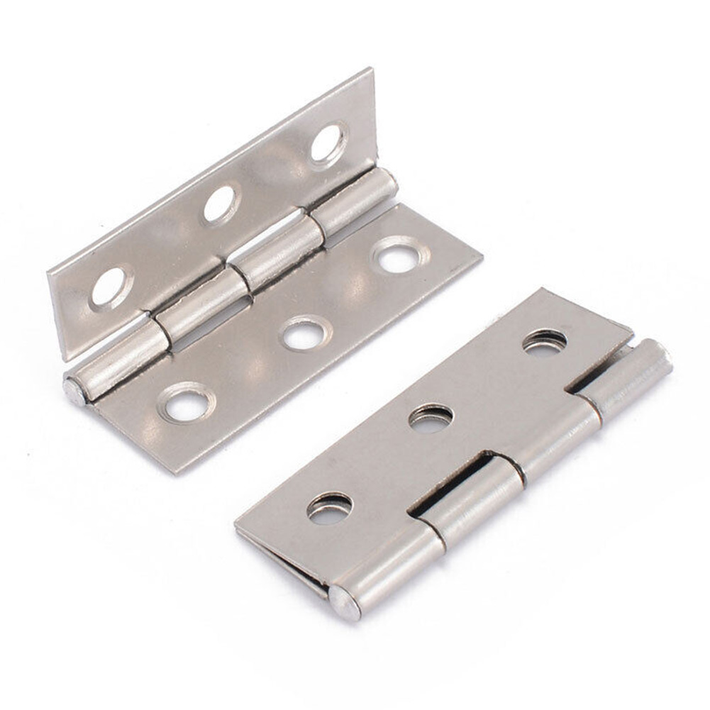 Charnières en acier inoxydable, 10 pièces, connecteur de porte, tiroir, 6 trous de montage pour meubles, bibliothèque, fenêtre, armoire, raccord de porte