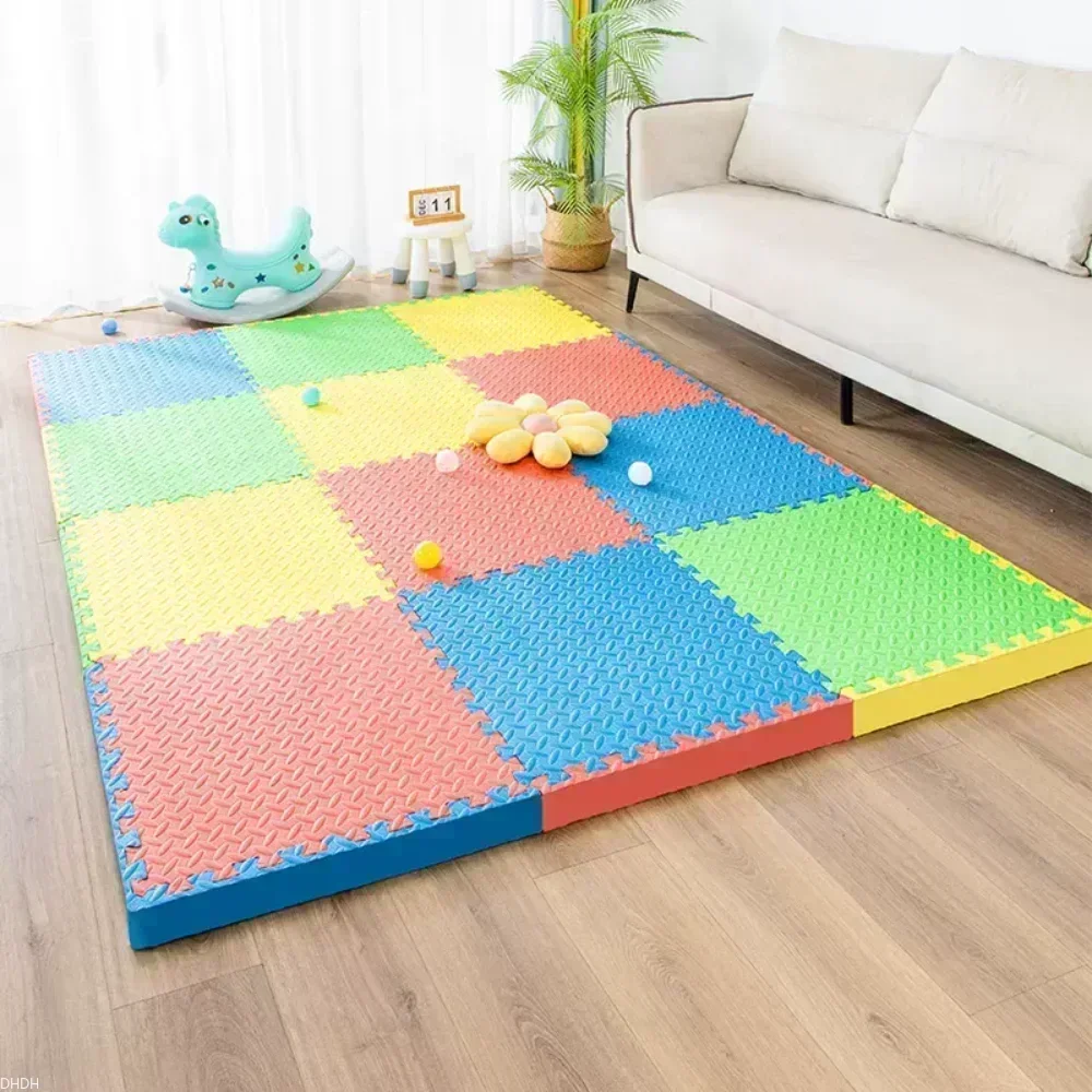 Puzzle anti-alde 30x30x1.0cm, tapis en polymère pour bébé, chambre d'enfants, activité de jeu, salon et chambre à coucher