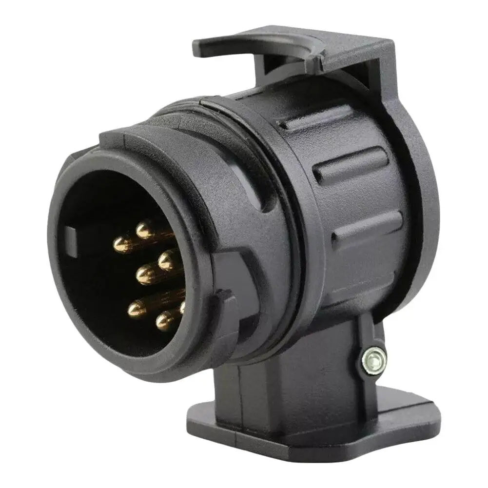   Adaptador de enchufe de 13 a 7 pines, conector de remolque, barra de remolque de 12V, enchufes impermeables, adaptador de enchufe, protege las conexiones
