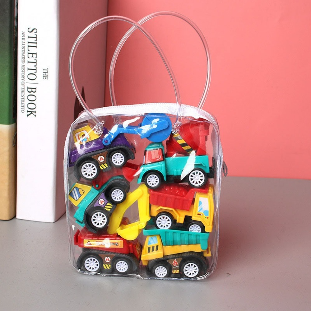 6 pezzi modello di auto giocattolo tirare indietro auto giocattoli veicolo mobile camion dei pompieri taxi modello bambino mini auto ragazzo giocattoli regalo pressofuso giocattolo per bambini
