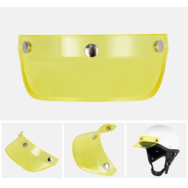 H3CE Universal 3 Nút Chụp Visor Flip Up Wind Shield Chống Tia UV Cho Mũ Bảo Hiểm Mô Tô