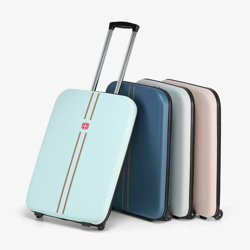 Nueva llegada bolsa con ruedas plegable 20 "24" maleta de equipaje para viajes de negocios maleta escolar plegable ligera regalo de maletero de moda
