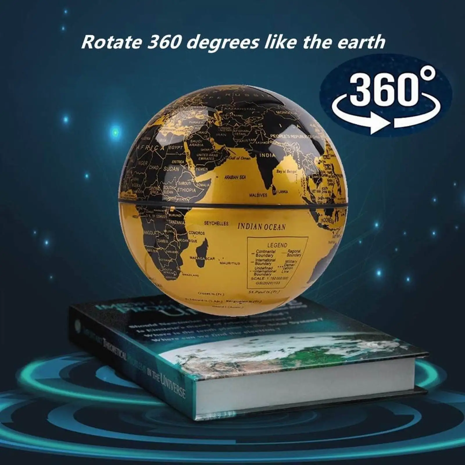 3D เรืองแสงแม่เหล็กแบบหมุนได้เอง360องศา, ไฟ LED สำหรับตกแต่งโต๊ะสำนักงานของขวัญแปลกใหม่