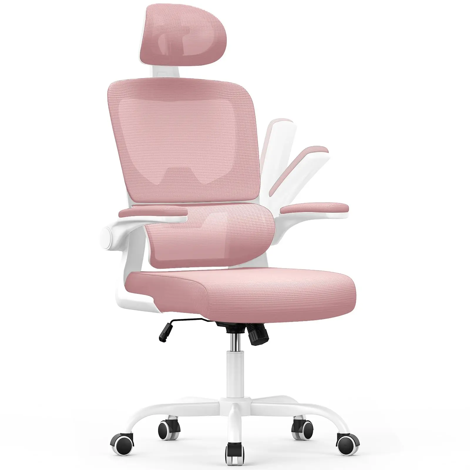 Chaise de Bureau Ergonomique avec Support Lombaire en Forme de C, Repose-Sauna Réglable et Accoudoir Réversible pour Bureau à Domicile