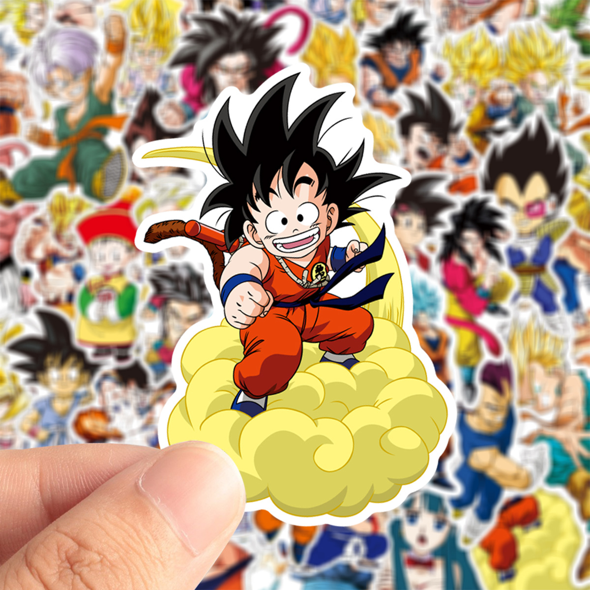 50 pçs clássico anime dragon ball adesivos dos desenhos animados son goku adesivo à prova dwaterproof água caso de telefone portátil papelaria decalques diy crianças brinquedo