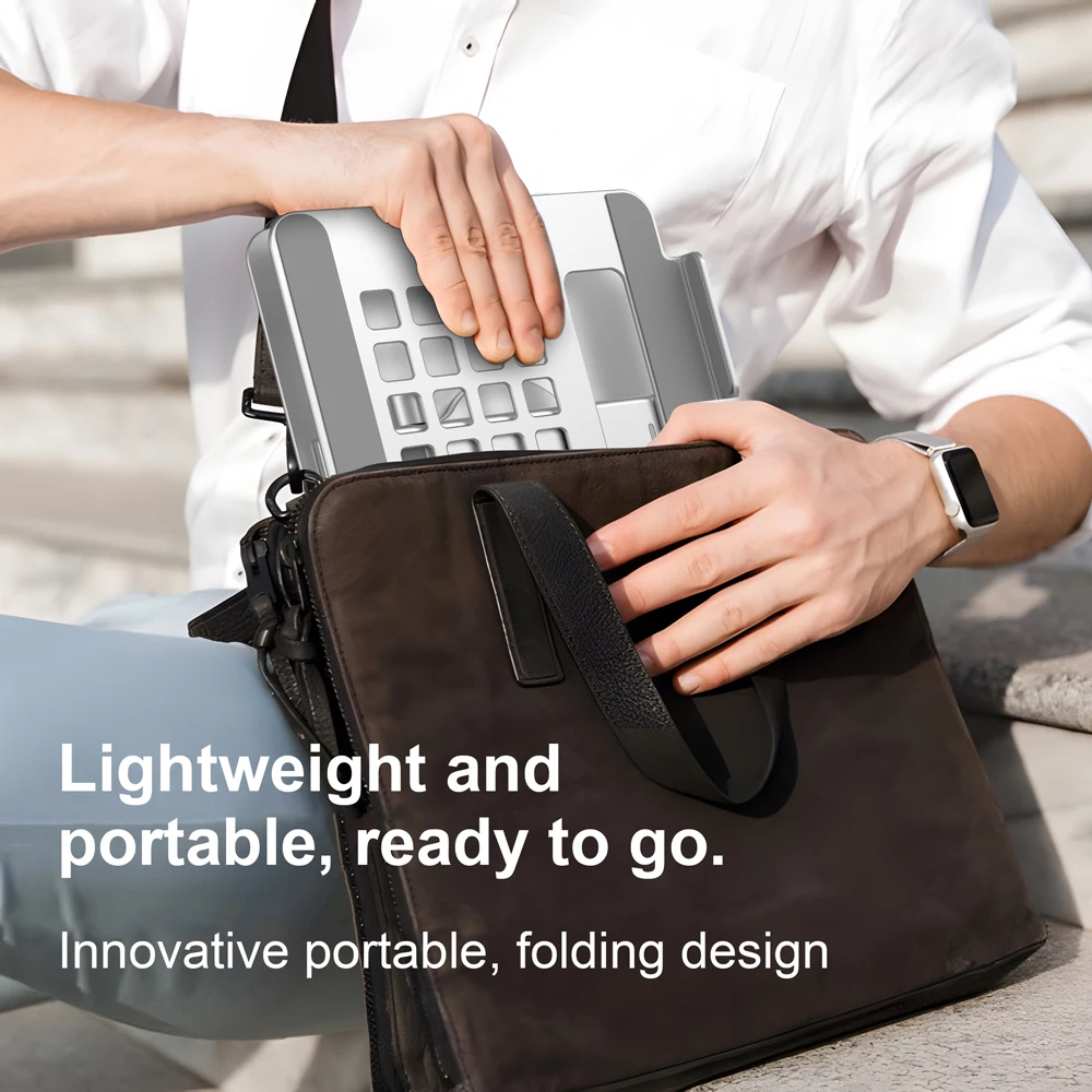 Portable Aluminum Tablet Stand Holder Desktop Folding Adjustable Rotating Metal Universal Stand for Ipad Pro Air Office Home Use