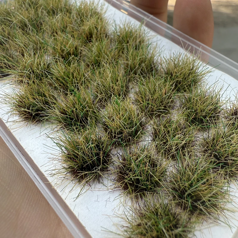 32 teile/schachtel 1 cm miniatur modell gras büschel wilde gras modell schlachtfeld plattform rasen gras herbst gelb grün künstliche pflanze