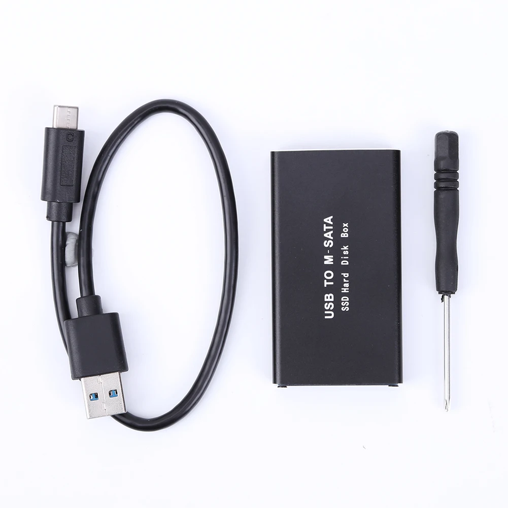 mSATA to USB 3.1 3.0 SSD Case Enclosure Mini SATA USB Adapter External Solid State Disk Box for 30x50 mSATA HD Hard Disk