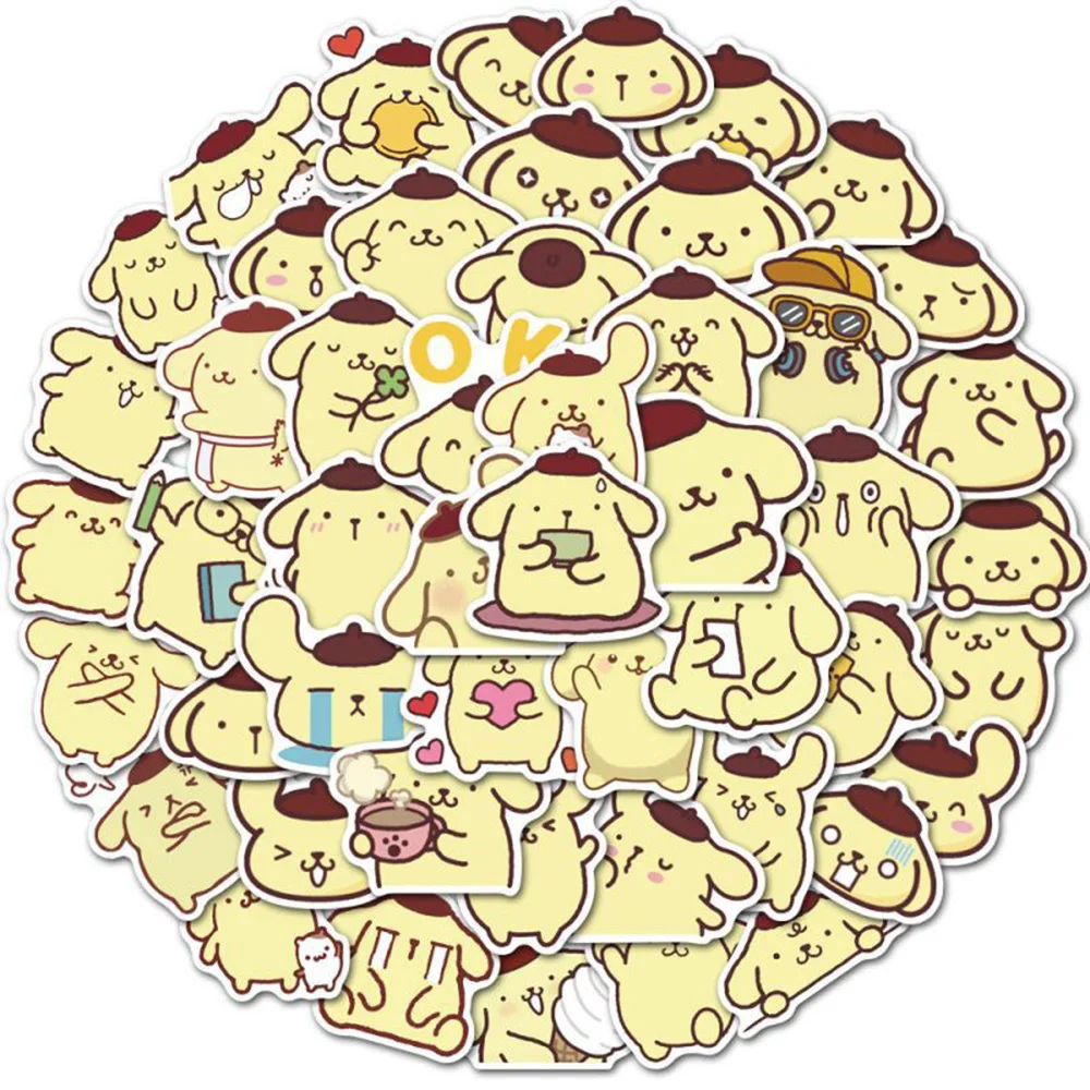 10/30/50pcs Kawaii Pompon Purin Adesivi Cute Cartoon Decal per I Bambini Giocattolo FAI DA TE Telefono Skateboard Chitarra Divertimento Sanrio Graffiti adesivo
