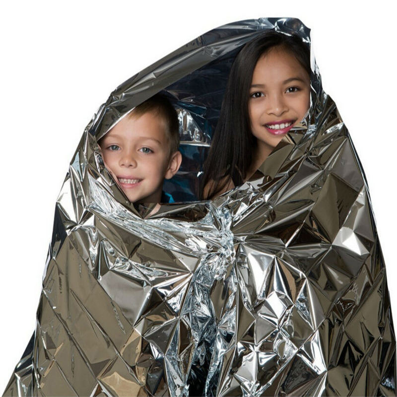 Couverture émergente Mylar thermique, Kit de premiers secours pour survie en plein air, feuille spatiale de sauvetage, camping, randonnée, alpiniste, sac anti-insectes, retenue de la chaleur