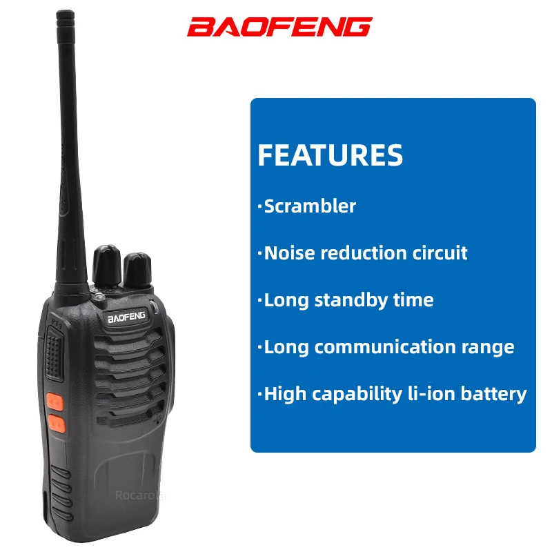 2Pcs BF888s Baofeng Walkie Talkie Long Range Transceiver BF-888S Portable Two Way Radio  BF 888S Amateur  Receiver Transmitter