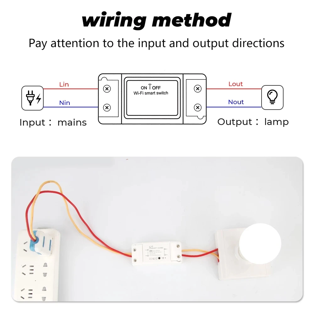 Interruptor wi-fi módulo de relé de automação residencial inteligente tuya alexa interruptor de temporização smartlife app relé de controle remoto sem fio