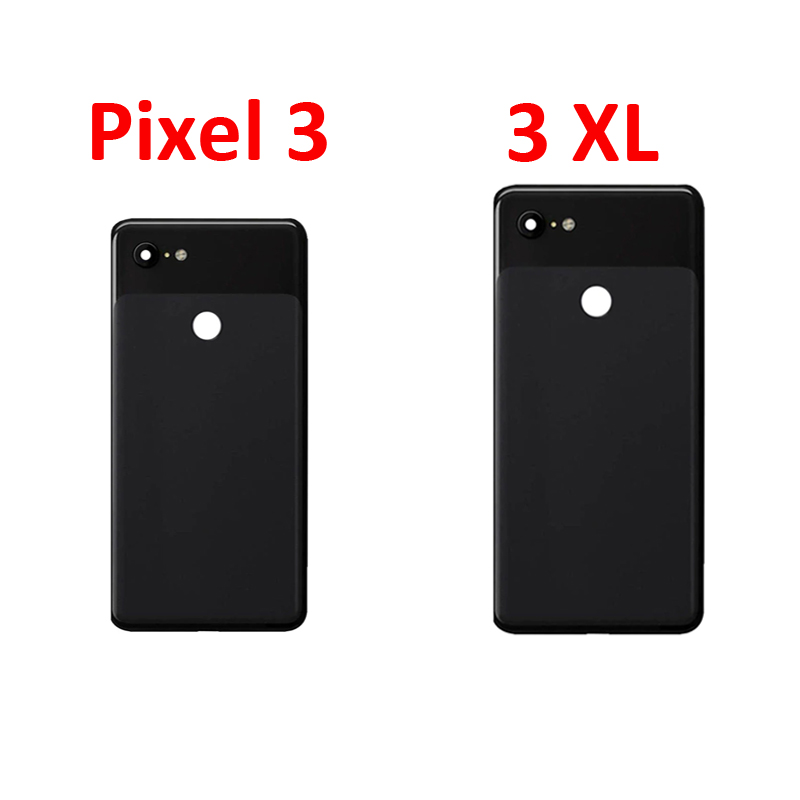 Telefon Gehäuse Zurück Abdeckung Für Google Pixel 3 XL 3XL Neue Hinten Glas Tür Mit Kamera-Blitz Objektiv Kleber schwarz Rosa Weiß