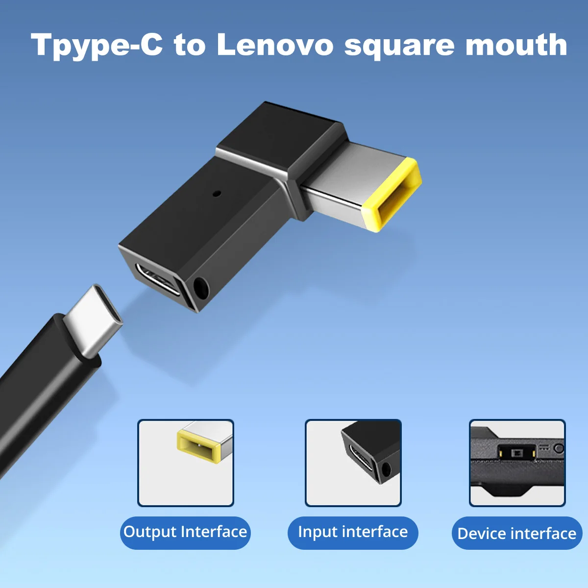 PD 100 ワット USB タイプ C メス - DC オスアダプタ Lenovo Thinkpad USB-C 高速充電ケーブルコンバータスクエア PD プラグ